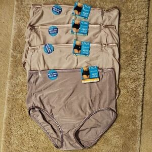Vanity Fair Women's Panties Set - Cream and Brown